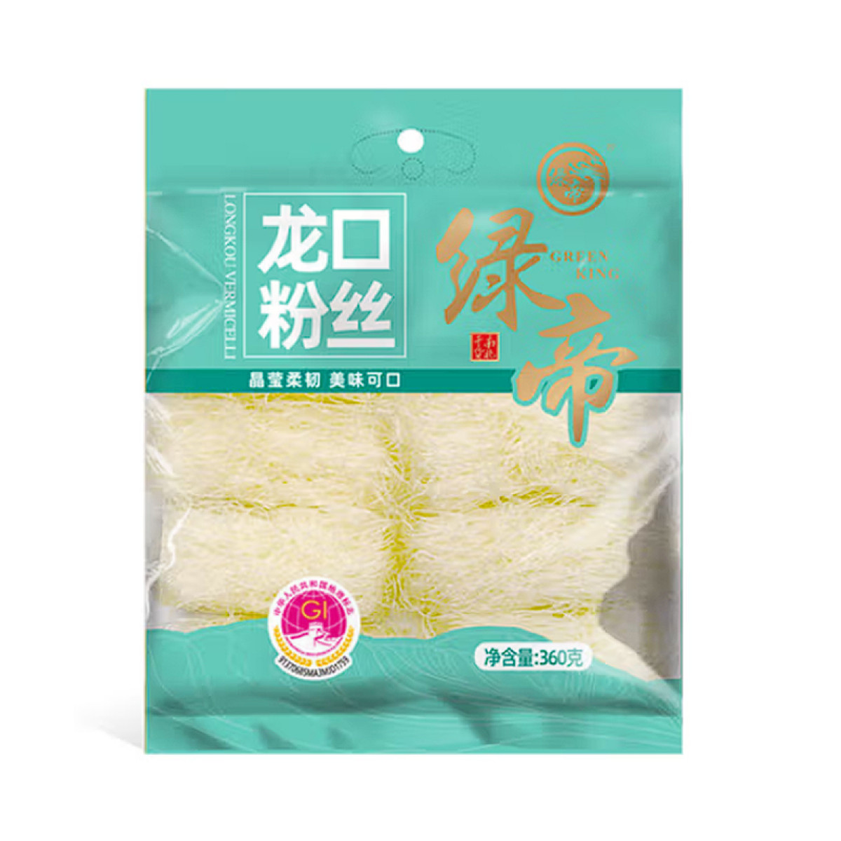 （尊农）绿帝龙口粉丝360g*3 源自山东烟台 色泽透亮 甄选原料 易熟耐煮 品控严苛 食用安心