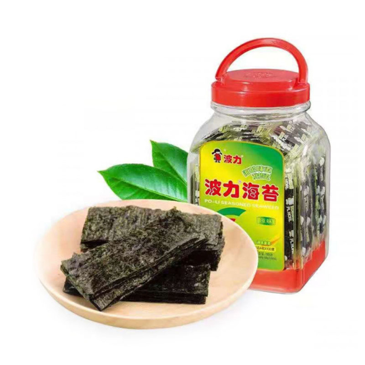 （中百）波力海苔100束75g 罐装实惠装即食桶装儿童海苔海苔即食儿童宝宝休闲零食