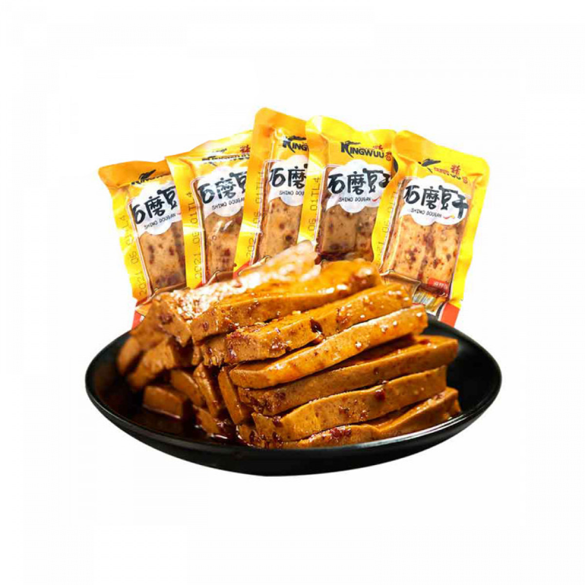 （中合誉品）精武手磨豆干(麻辣味)袋装215g 软弹 麻的跳