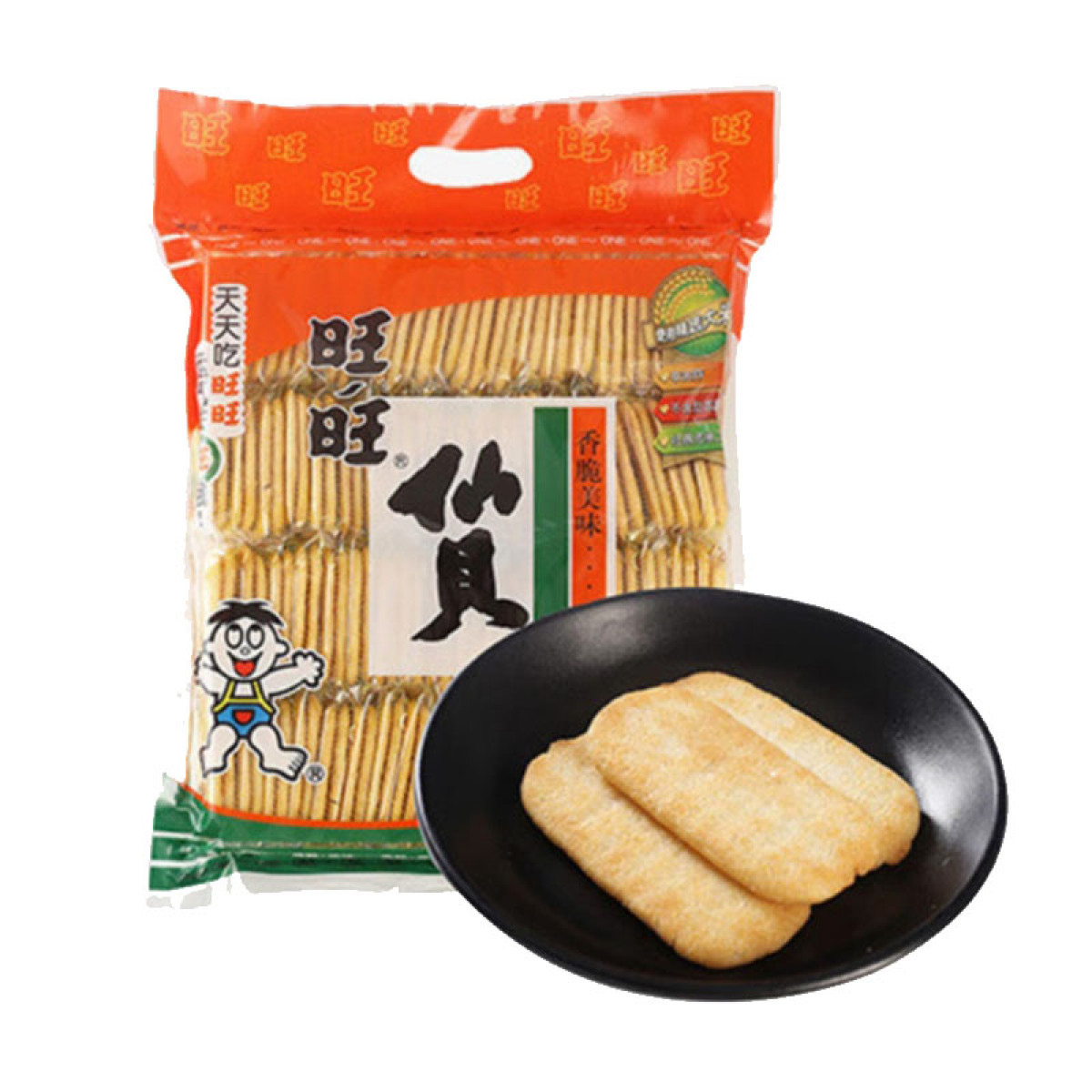 （中百）旺旺仙贝500g，经典怀旧零食