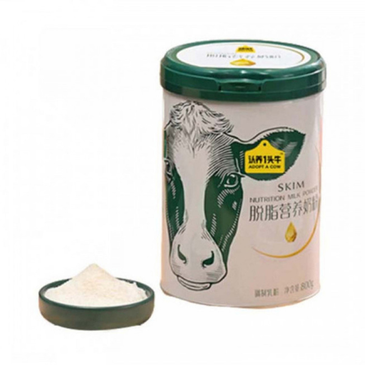 正大（CP）-认养一头牛脱脂营养奶粉800g*1罐中老年儿童学生青少年女士营养冲饮早餐奶【全国包邮】