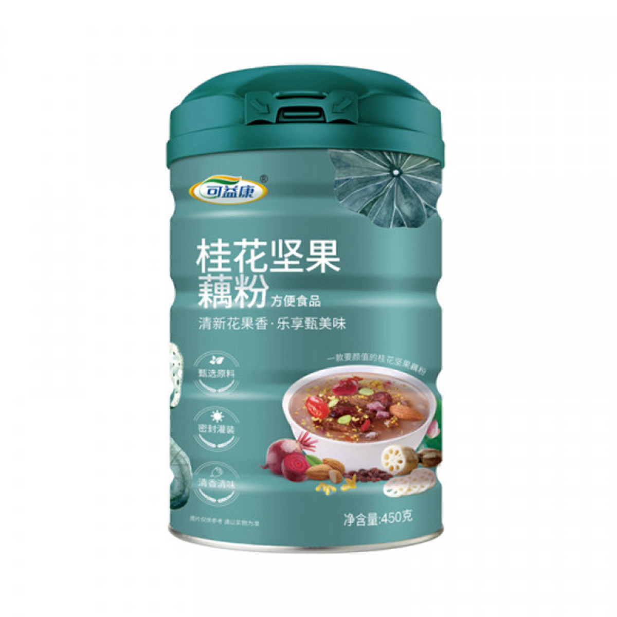 （中合誉品）中粮可益康桂花坚果藕粉450g 代餐粉 研磨