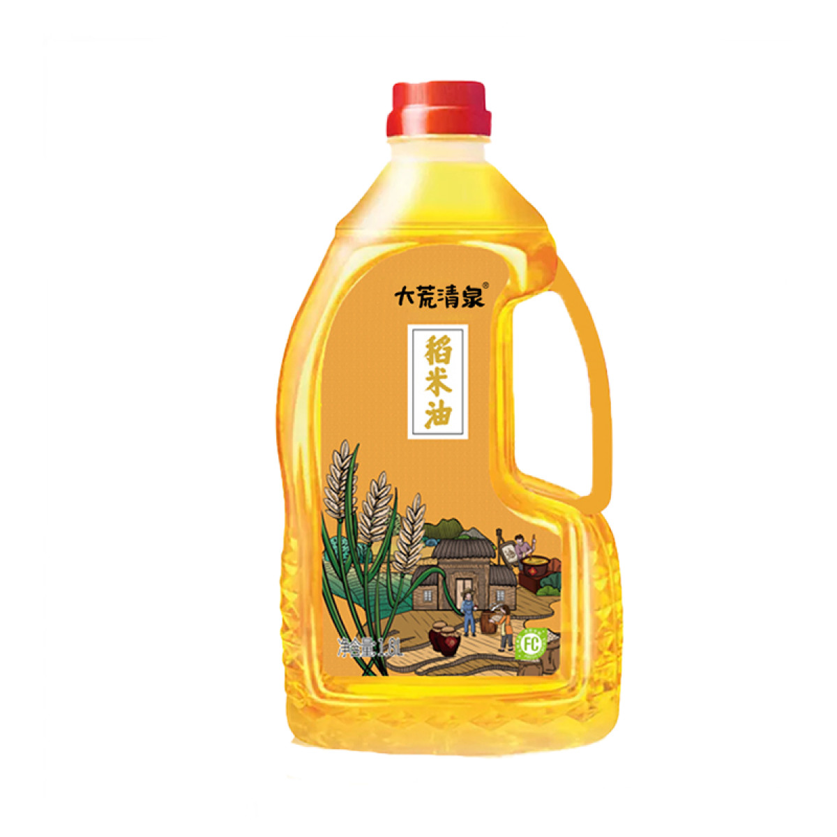 （汇景缘）北大荒 大荒清泉稻米油1.8L 食用油纯谷物提取高营养油烟少
