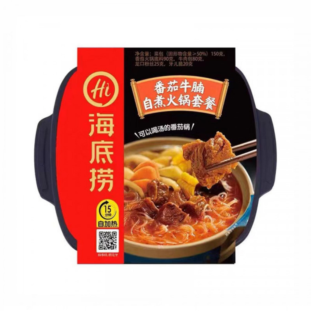 （中百）海底捞番茄牛腩自煮火锅盒装365g懒人自煮自热快手小厨方便速食