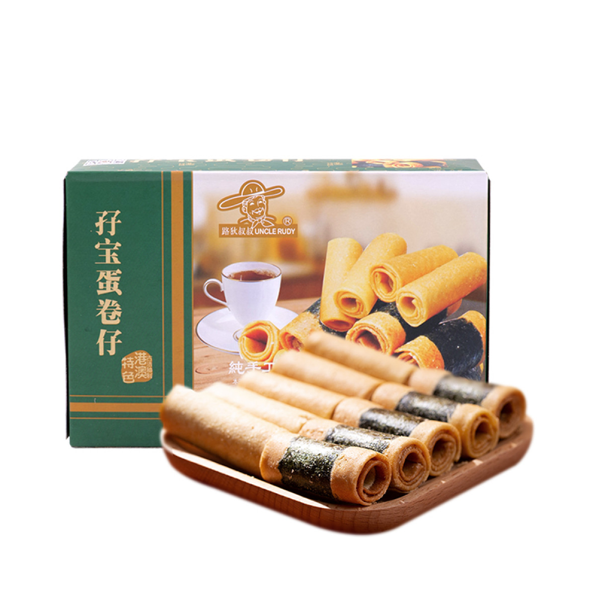 （超运·禾贸）路狄叔叔孖宝蛋卷仔120g*2   酥脆休闲零食品 孕妇儿童早餐糕点心