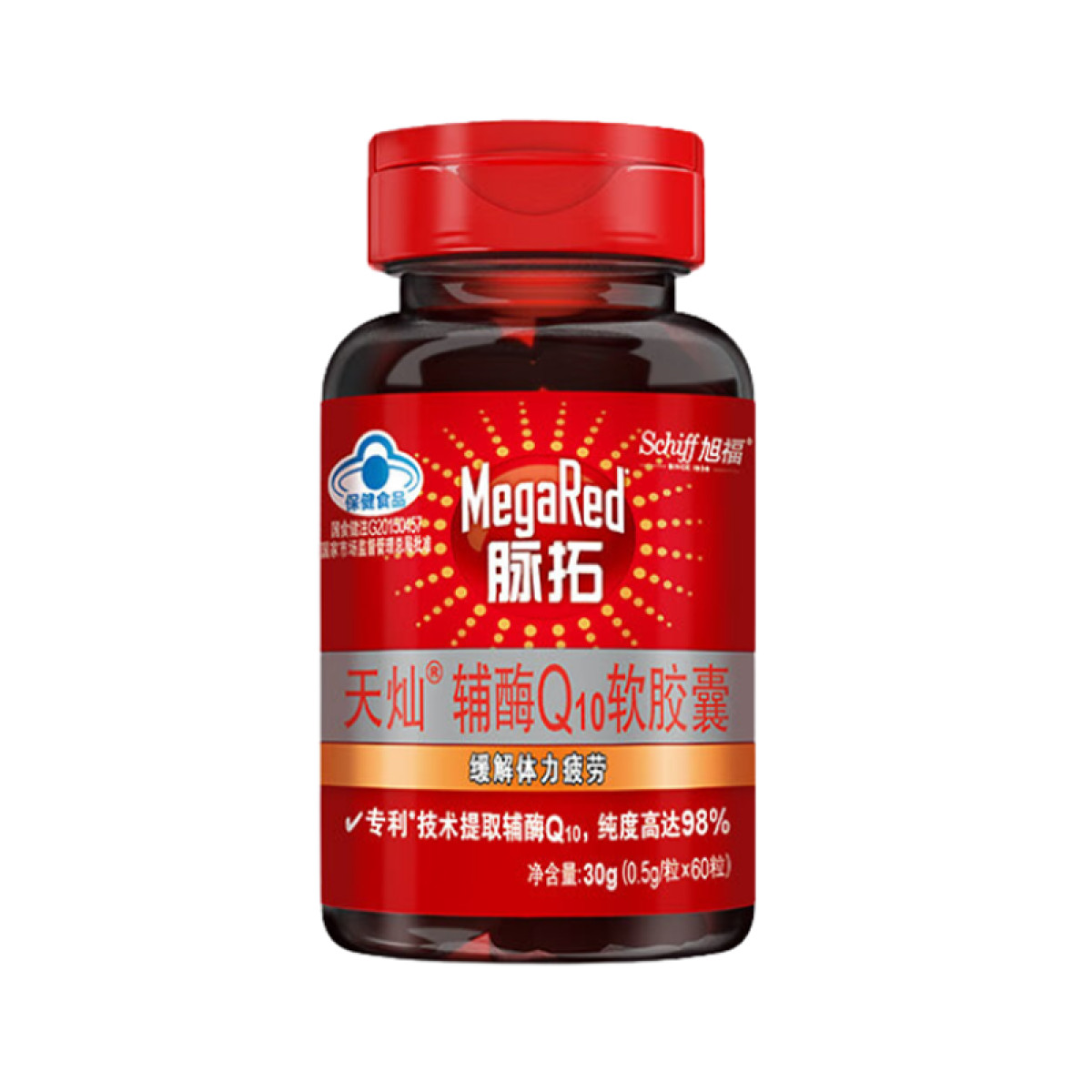 （汇景缘）脉拓天灿辅酶q10软胶囊片辅酶素q10高浓度 coq10保健品中老年成人营养品 铺梅q10鱼油60粒