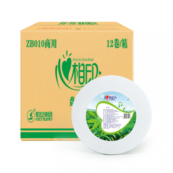 （超运·禾贸）ZB010（箱装）商用茶语三层188米大盘纸卫生纸（12卷）  商用大盘纸卫生纸厕纸酒店宾馆