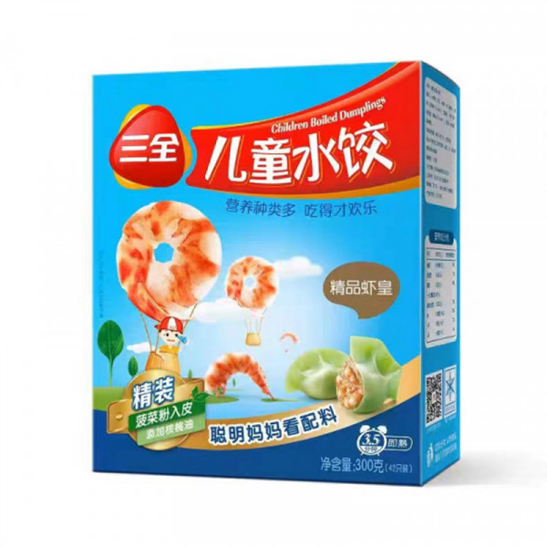 （中百）三全儿童精品虾皇水饺300g精品虾皇小饺子营养辅食