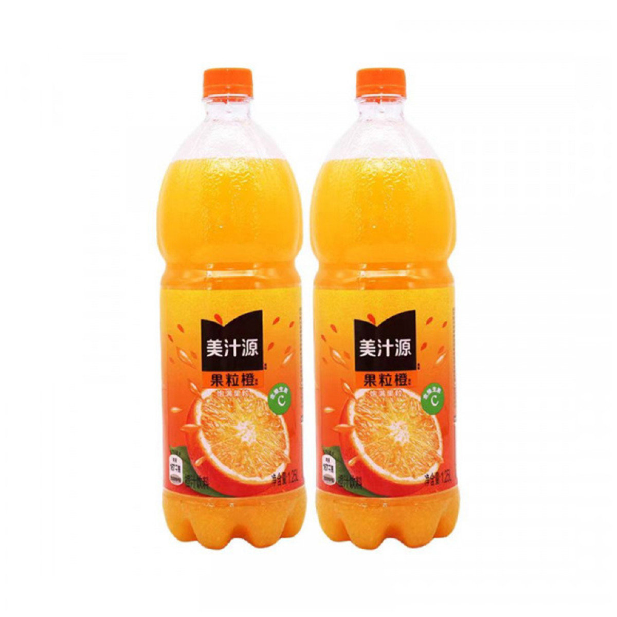 （中百）美汁源果粒橙1.25L*2 口味随机发货 果汁饮品饮料