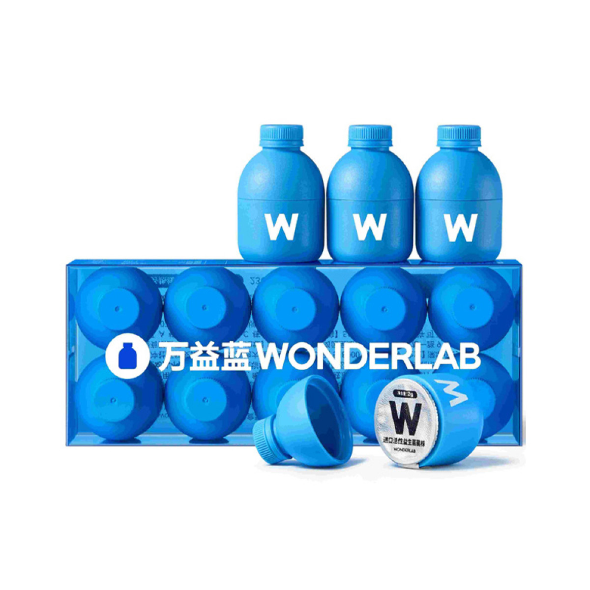 （巨邦佑）BJ+万益蓝WonderLab wonder4shape益生菌即食乳酸菌食品 2g瓶 B420益生菌 瘦子菌成人男女 200亿益生元益生菌粉