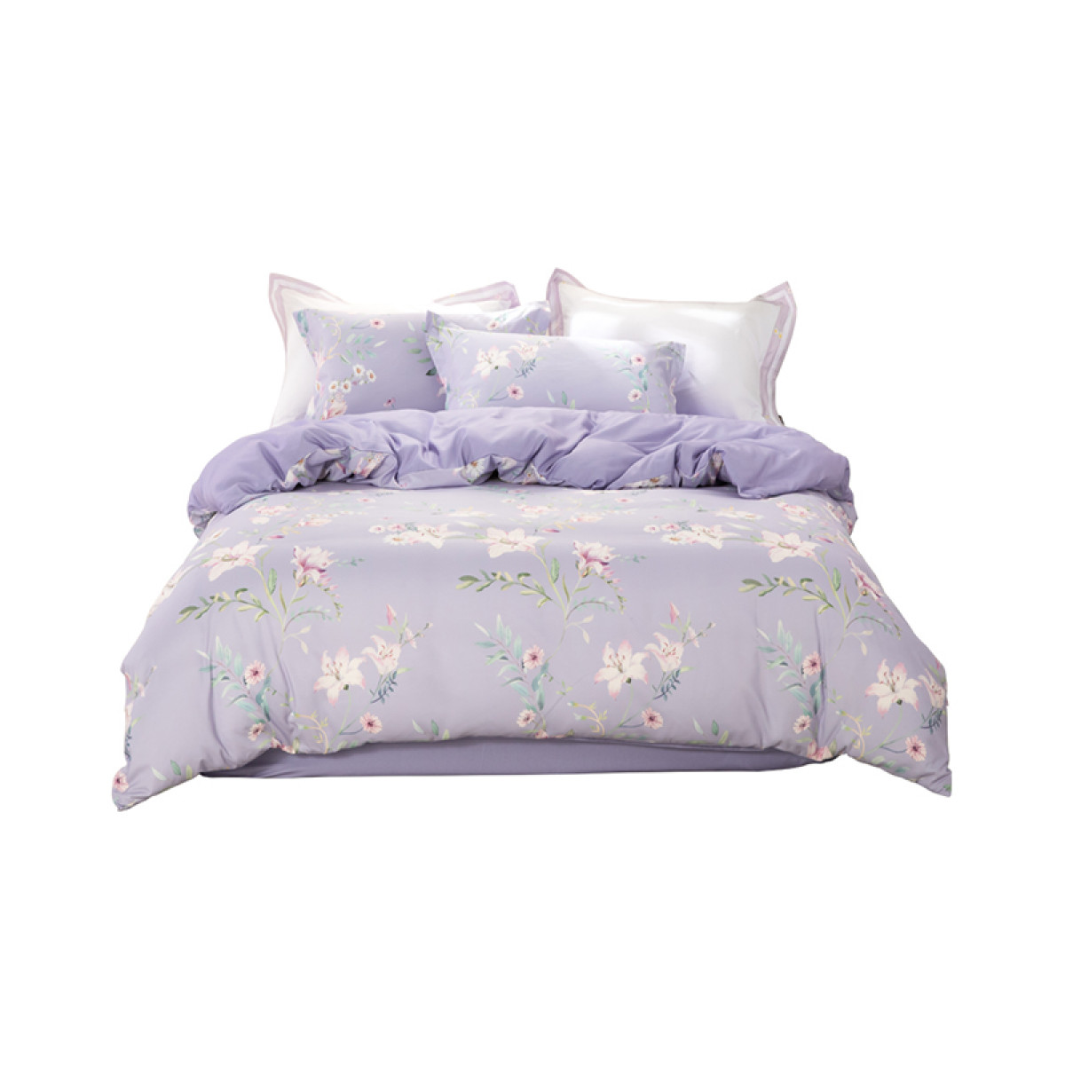 （健康快车）多喜爱云梦花都 纯涤磨绒套件203*229cm 适用1.5、1.8米宽床