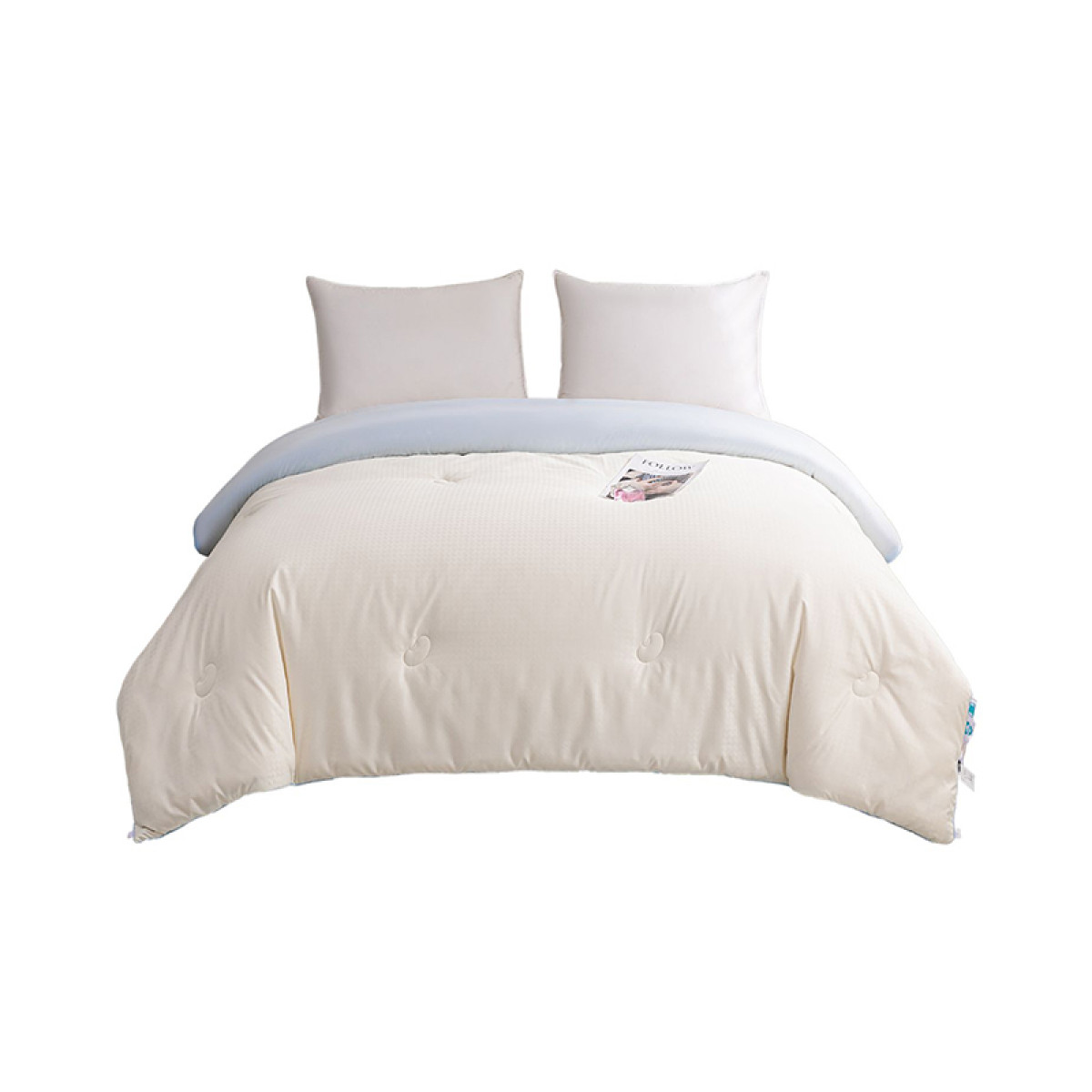 （健康快车）多喜爱A类抗菌大豆蛋白云柔被-静谧蓝203*229cm拼色