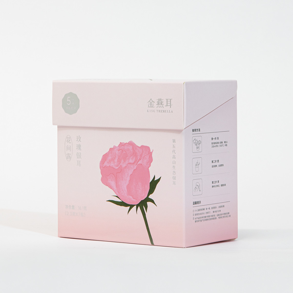 （汇景缘）金燕耳 K金萃花间露银耳玫瑰7袋盒  J02-3