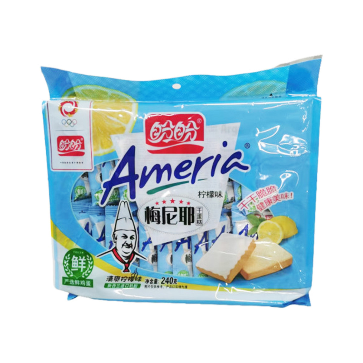 （中百）盼盼梅尼耶干蛋糕240克，（奶香味、柠檬）口味随机