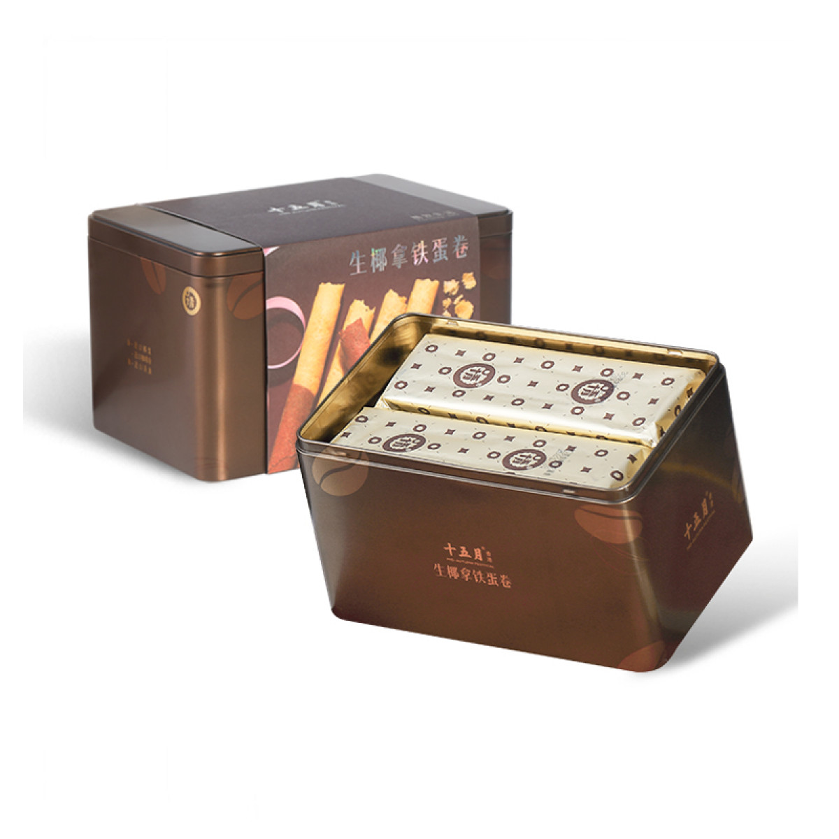 （中合誉品）十五月生椰拿铁蛋卷360g 港式风味生椰拿铁蛋卷年货送礼