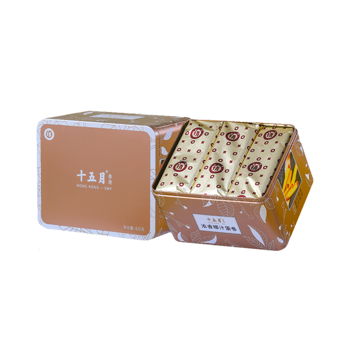 （中合誉品）十五月浓香椰汁蛋卷皇420g 深圳特产港式风味