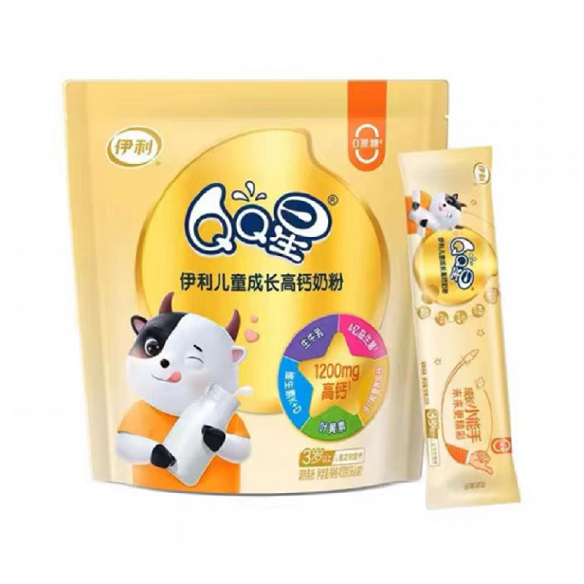 (中百）伊利儿童成长高钙奶粉400g 独立小包装高锌高钙营养牛奶粉早餐冲饮奶粉