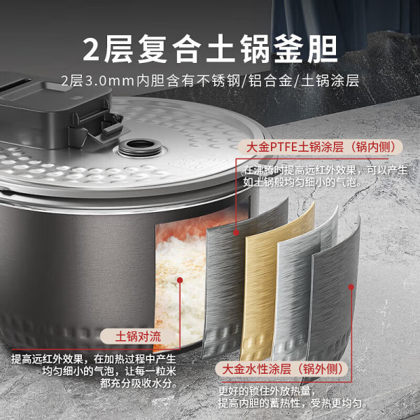 （超运·禾贸）TIGER 虎牌 国产IH电饭煲JPR-A10C白色