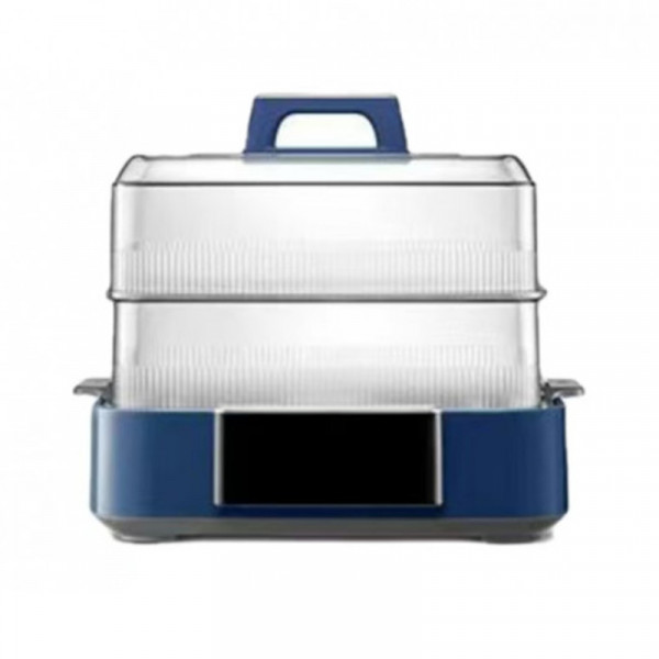 （中百）摩飞电器（Morphyrichards）多功能电蒸锅MR1158 轻奢蓝家用速蒸锅大容量可视多层蒸汽锅炖蒸煮一体自动断电蒸笼不锈钢蒸格智能电蒸箱【双层12L】