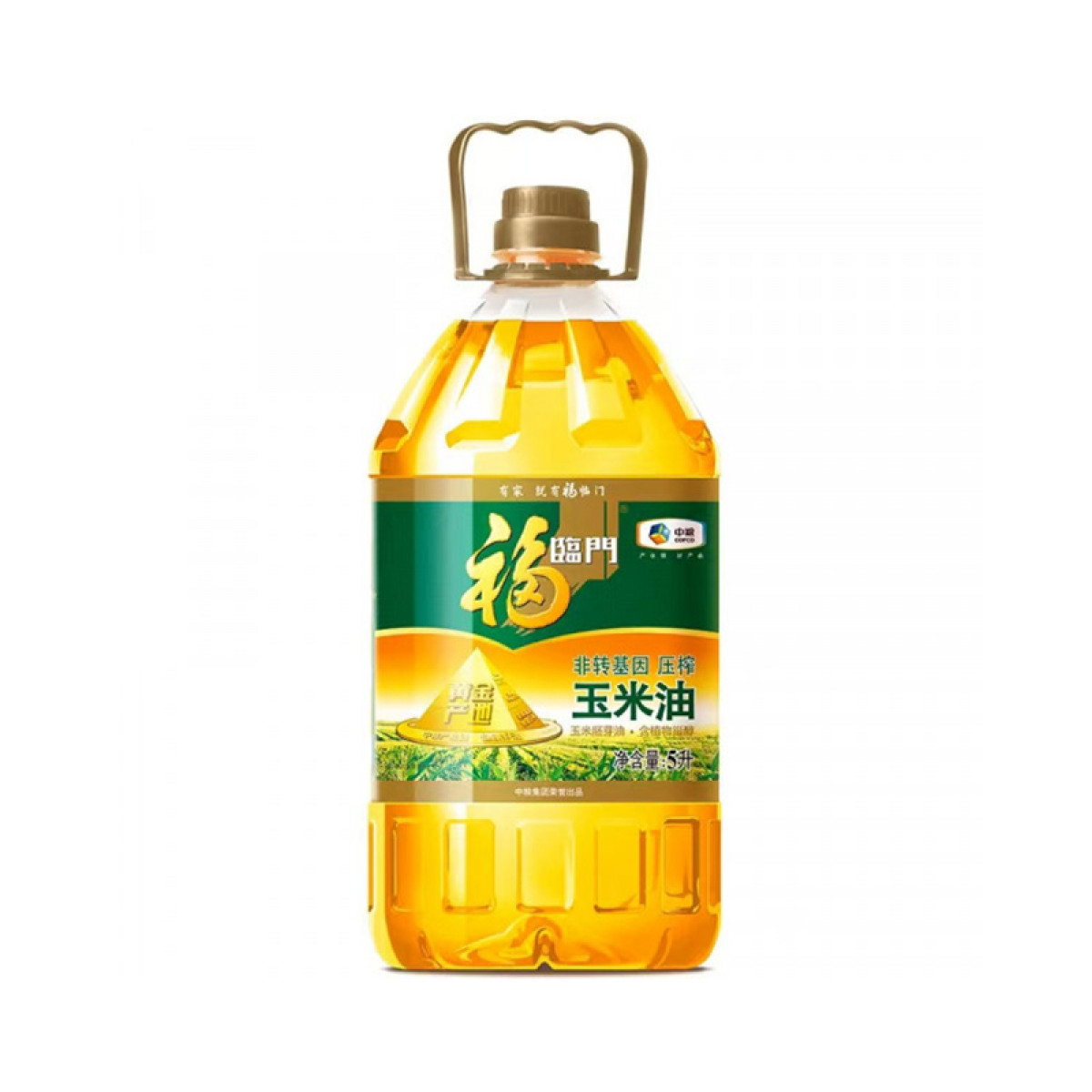 （中百）福临门黄金产地玉米油5L植物食用油玉米胚芽油
