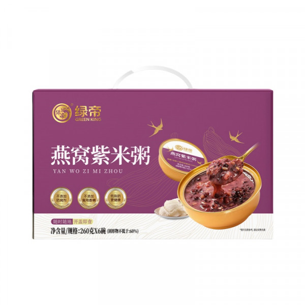 (世星阳光) 绿帝燕窝紫米粥1560g（260g*6罐）0香精0防腐0添加