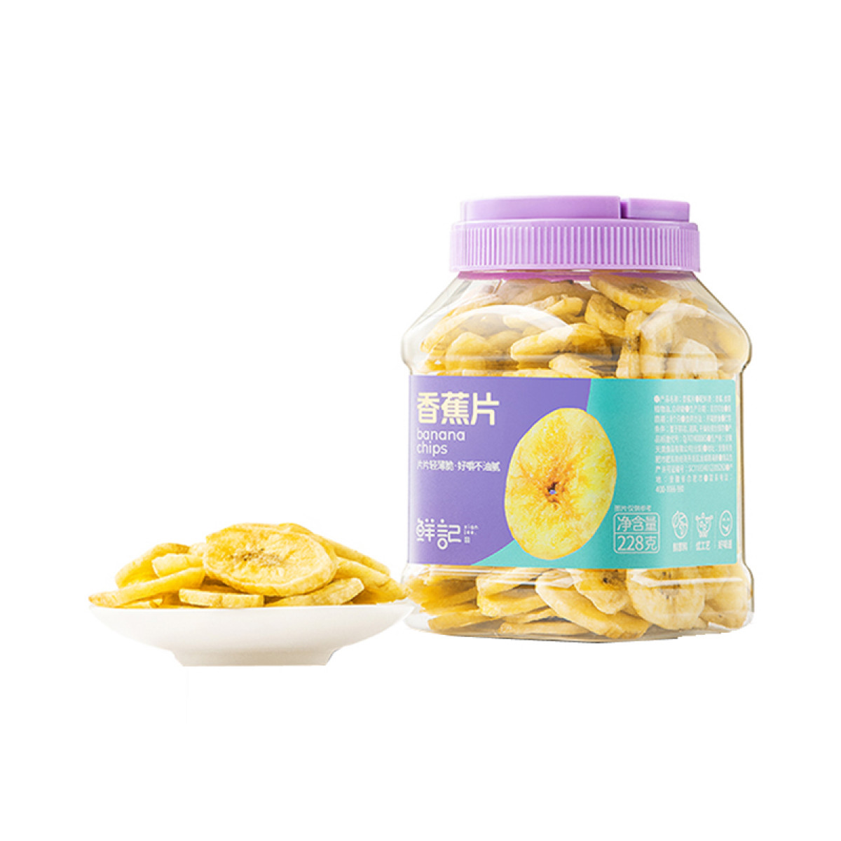 （中合誉品）鲜记香蕉片228g 休闲零食