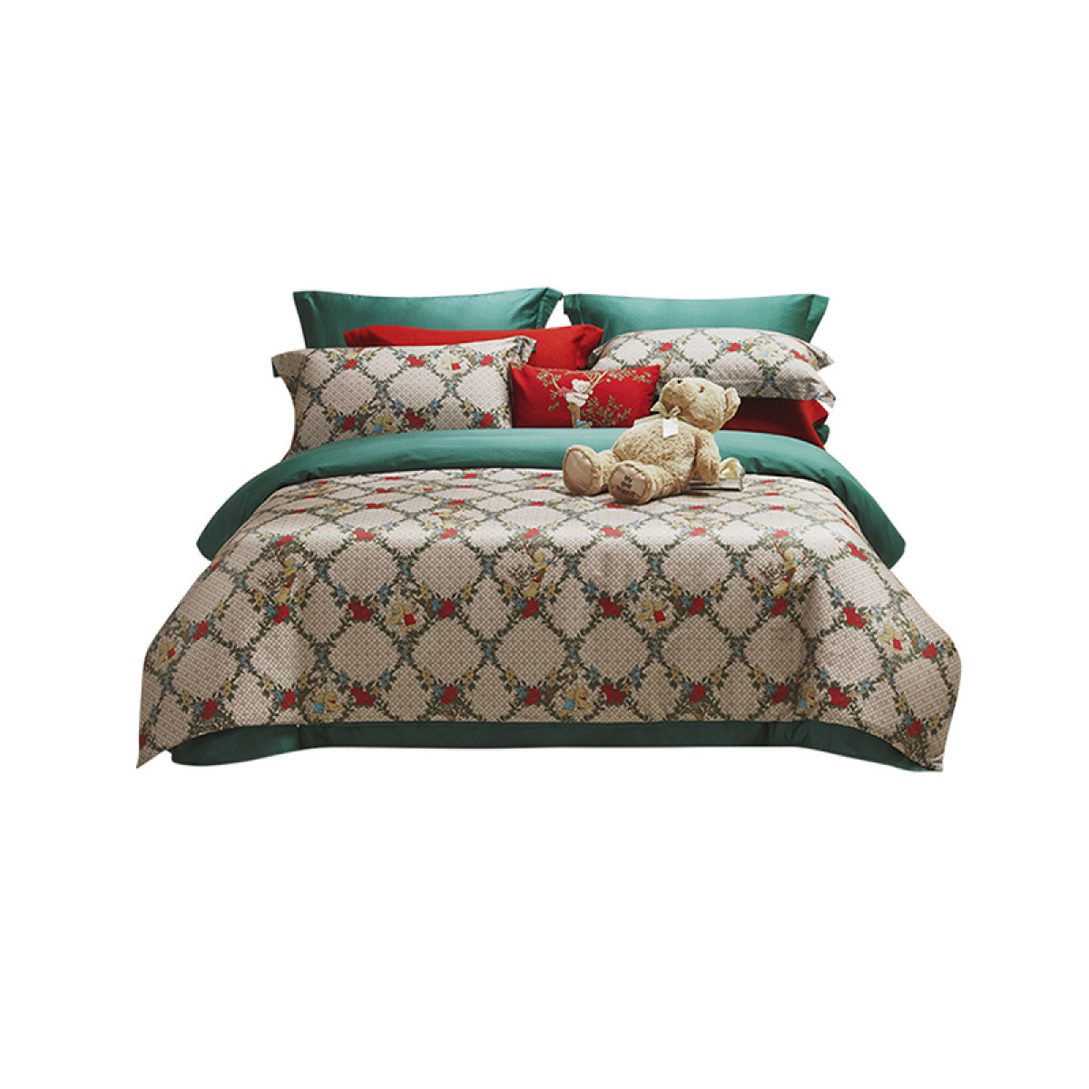 （康恩）GUCCI设计师联名合作款雀跃之心四件套60S高支长绒棉典藏套件