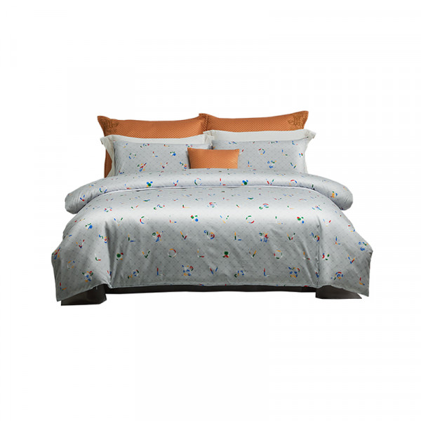 （康恩）LOVOLV设计师联名合作款四件套焕彩梦境灰色被套200x230cm