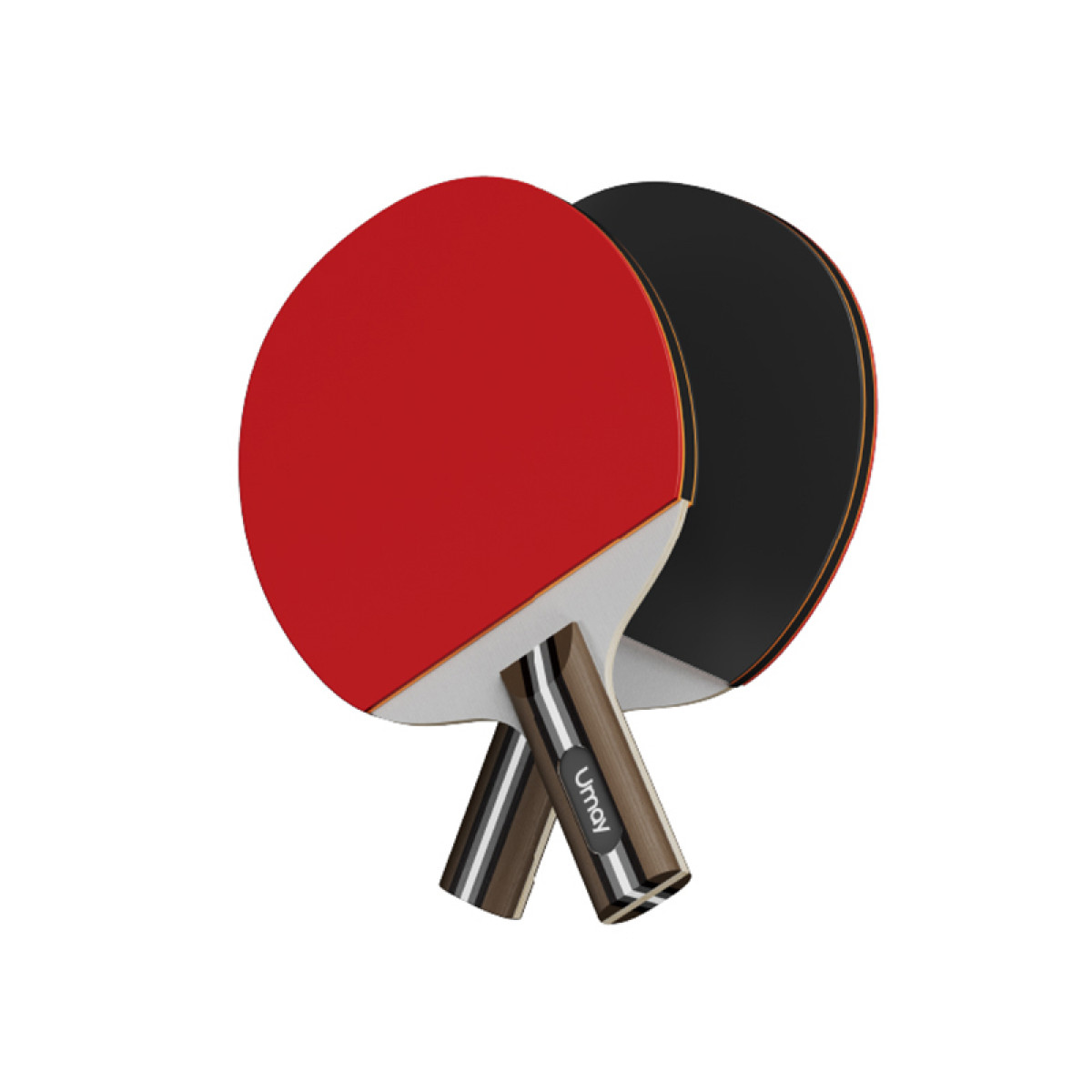 （巨邦佑）BJ+Umay佑美乒乓球拍PPQO3-01SCB 双面反胶初学双拍五层实木底板优质胶皮