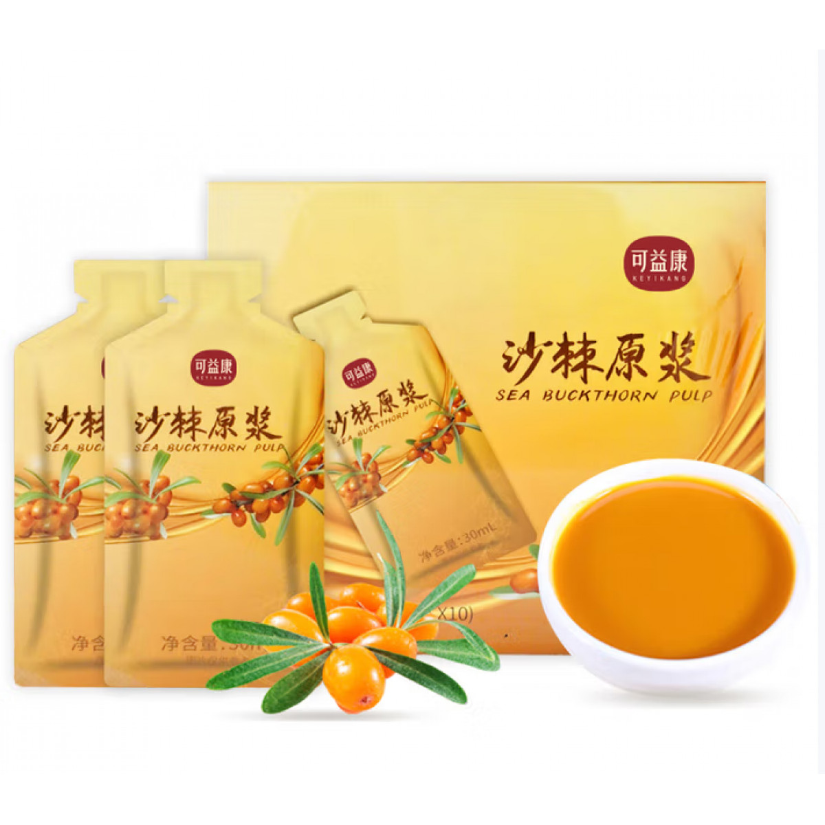 正大 （CP）可益康沙棘原浆饮品300ml鲜榨沙棘汁NFC满满VC含沙棘油送长辈父母母亲节礼盒【全国包邮】