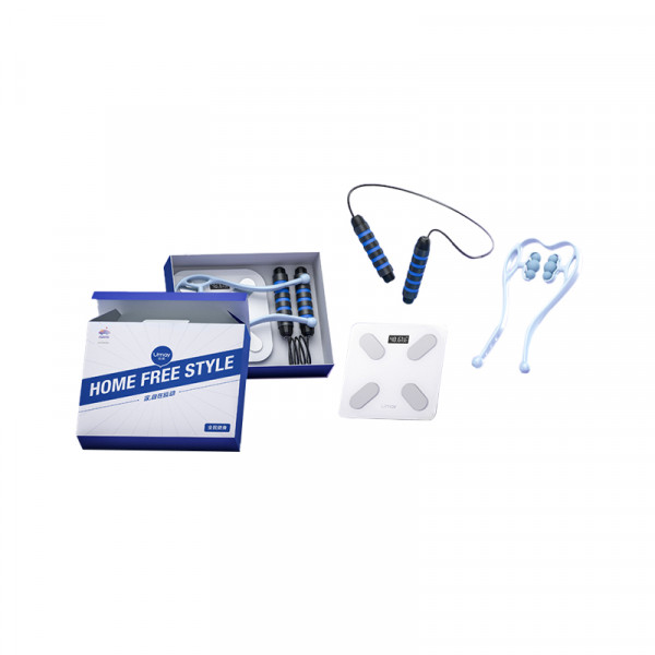 （巨邦佑）BJ+Umay佑美全民健身礼盒YM-04 智能体脂秤颈椎按摩夹专业运动跳绳