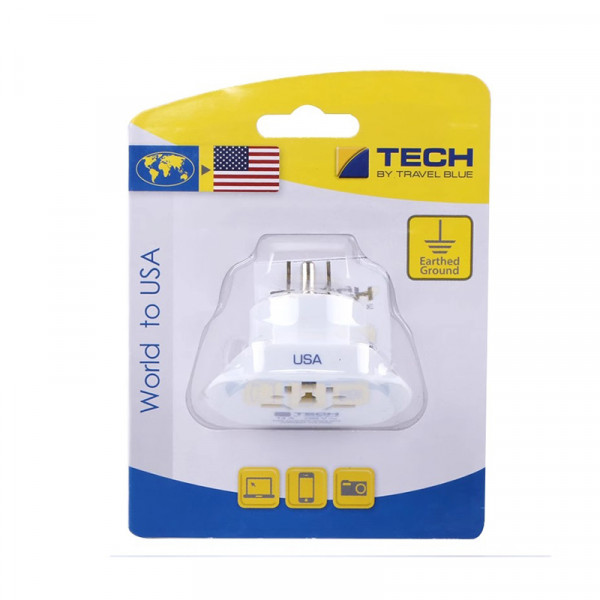 （超运·禾贸）英国蓝旅Travel Blue世界到美国转换插座912   国标转英标欧标美标电源转换插头适合国外电器在国内使用