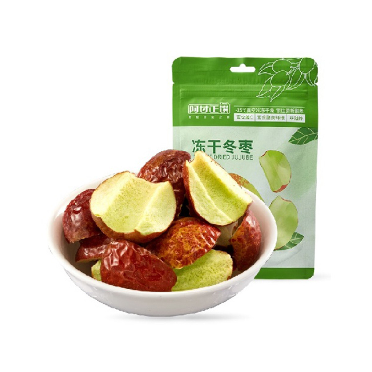 （巨邦佑）R+阿甘正馔冻干冬枣32g*5袋 袋装休闲零食蜜饯果干办公室零食小吃 冻干冬枣