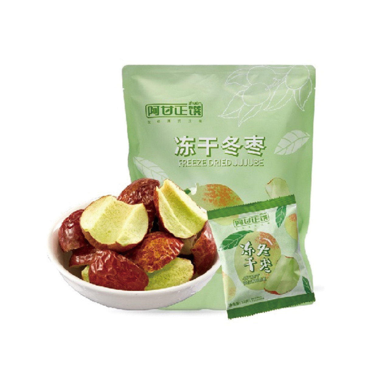 （巨邦佑）R+阿甘正馔冻干冬枣270g 脆果蜜饯休闲零食 下午茶零食独立包装（15g*18包）