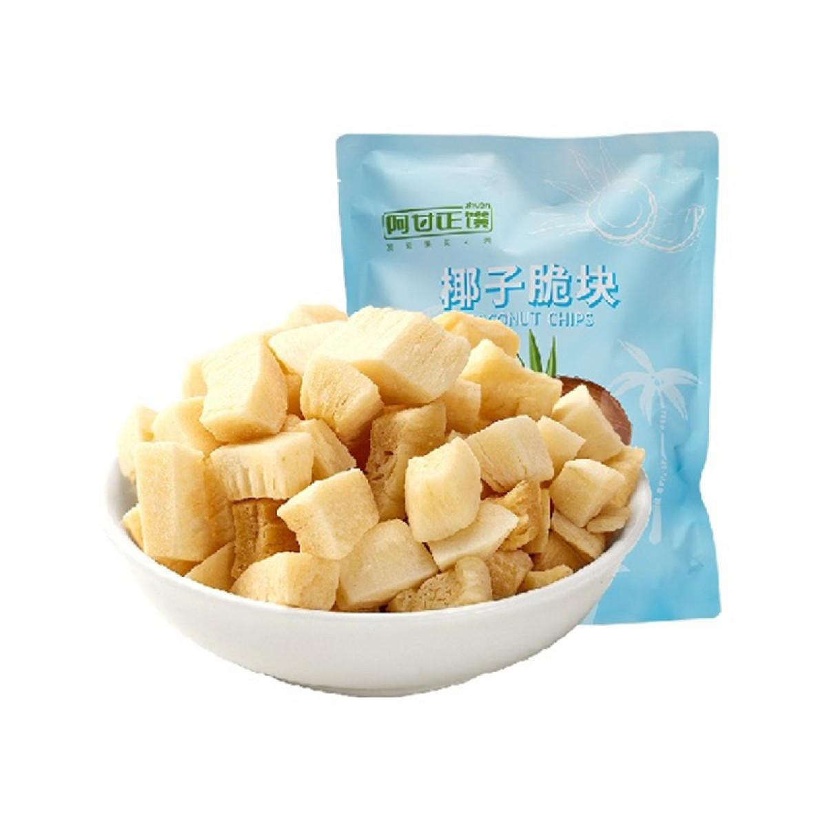 （巨邦佑）R+阿甘正馔椰子脆块360g海南风味椰肉椰子脆片休闲零食椰块20g*18袋（独立包装）