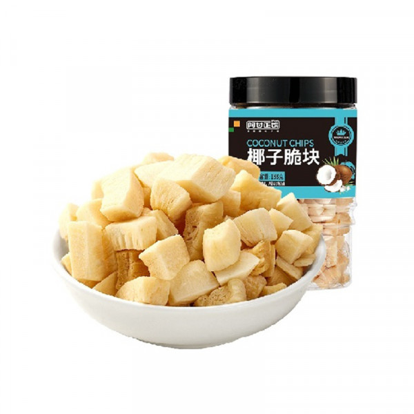 （巨邦佑）R+阿甘正馔 椰子脆块188g *2罐 休闲零食代餐果干椰子果肉片冻干