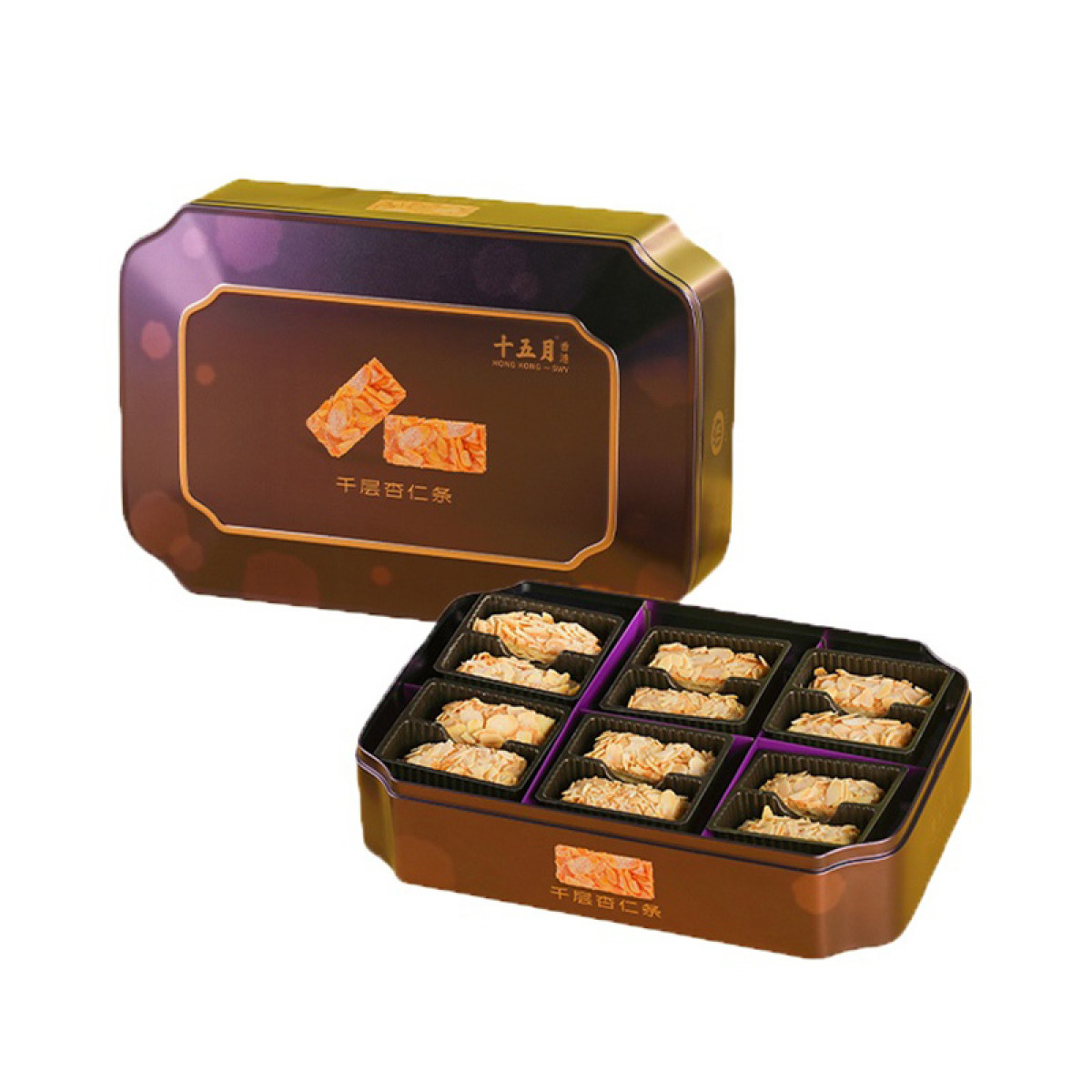 (世星阳光)  十五月千层杏仁条礼盒  240g 饼干 糕点点心零食特产