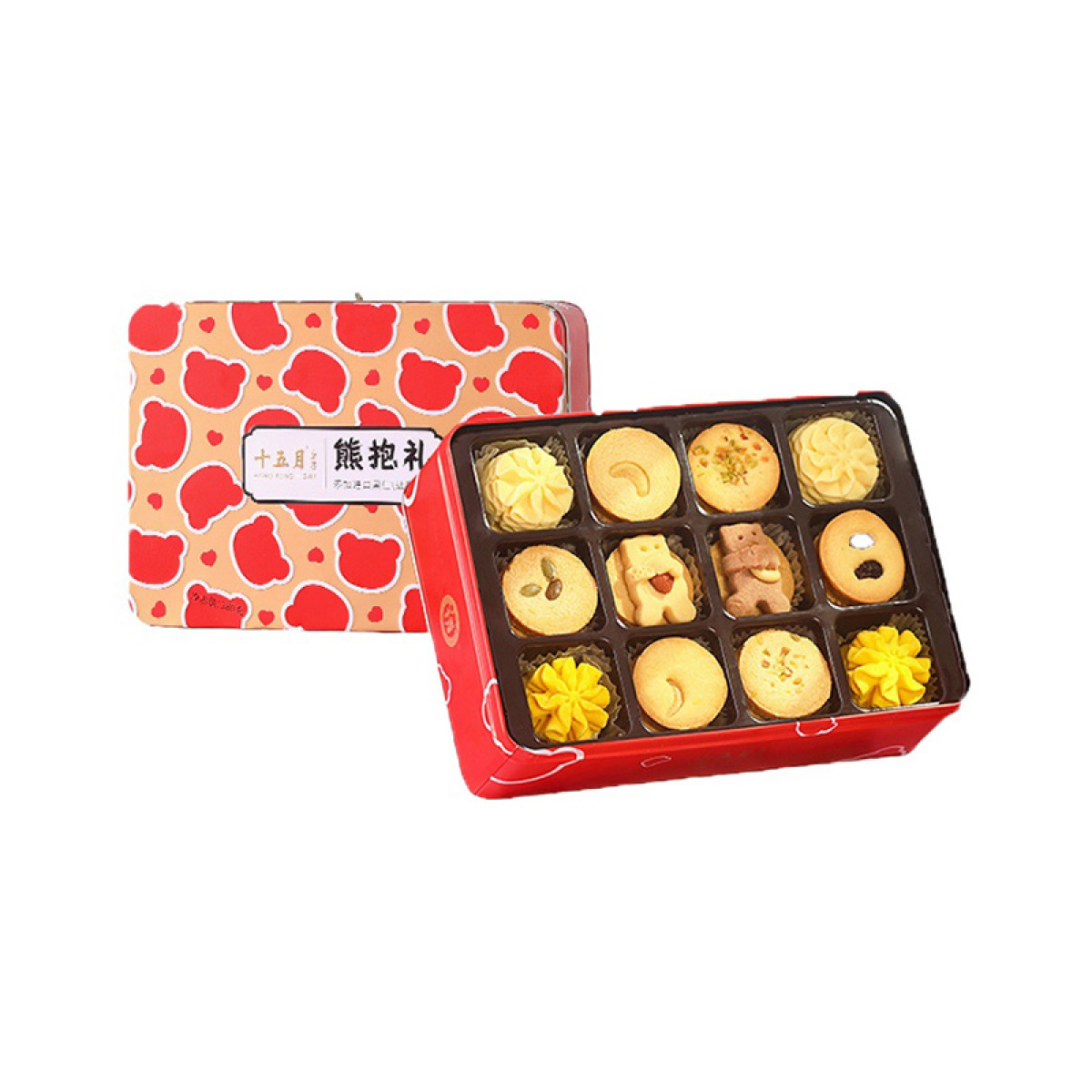 (世星阳光)  十五月熊抱礼礼盒  380g 饼干 糕点点心零食特产 进口果仁