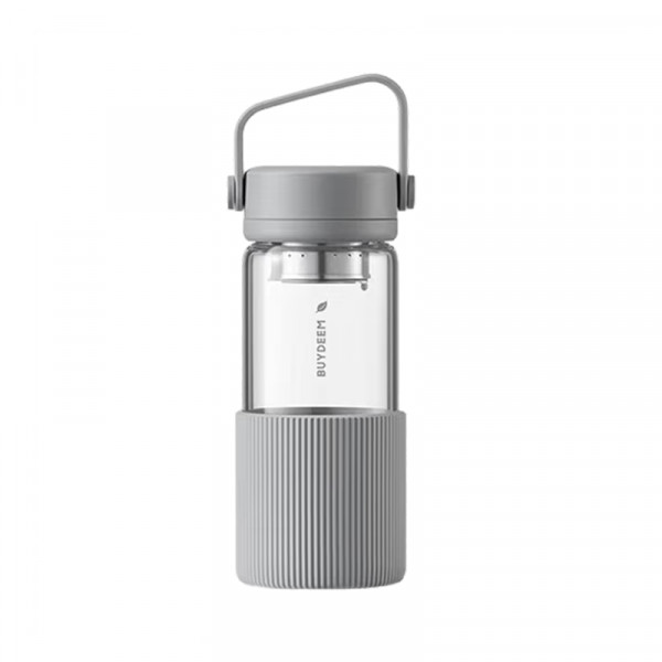 （汇景缘）北鼎 茶蓝玻璃随手杯DG45A3 新硅胶套版  470ml 男女高颜值车载便携随手杯 办公室泡茶杯