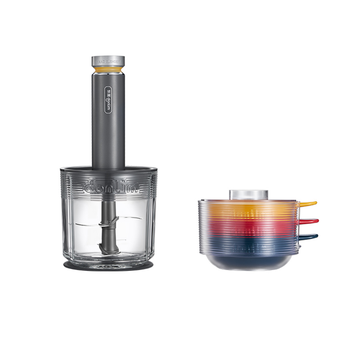 （世星阳光）+东菱（Donlim）佐料机(玻璃碗)DL-5028  绞肉机 绞蒜辣椒 大容量备餐多功能料理棒