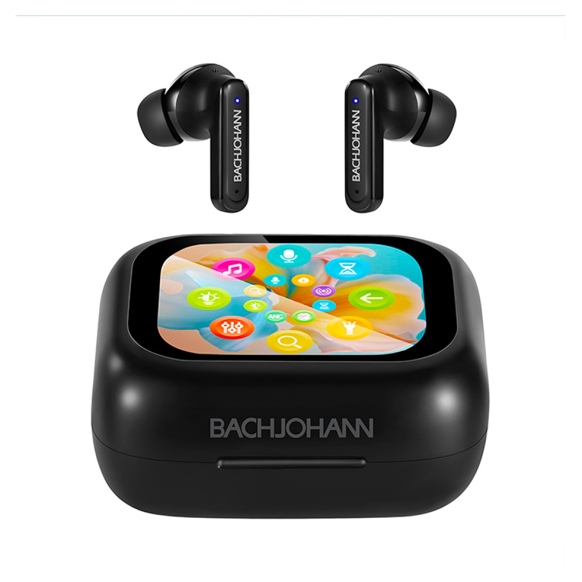 （汇景缘）德国巴赫T8无线蓝牙耳机深黑  智能降噪跑步运动入耳式商务休闲防水防汗