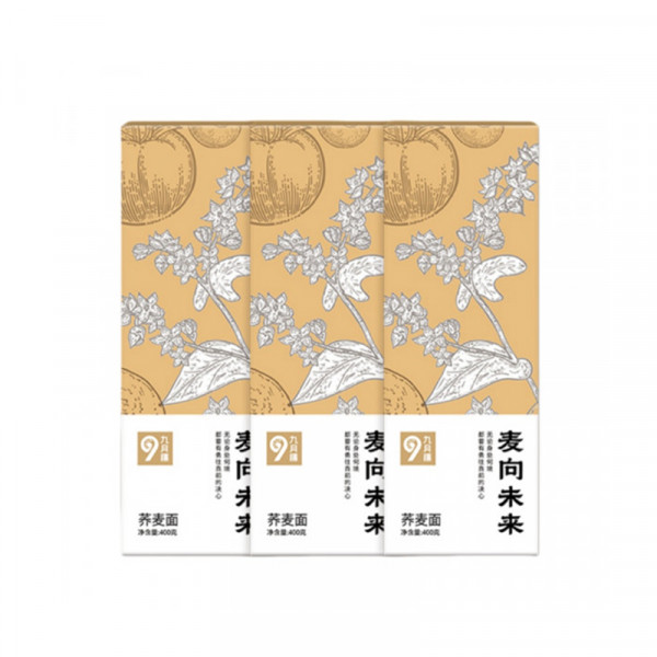 （世星阳光）九月穰 麦向未来·荞麦面400g*3  劲道爽口 细面条