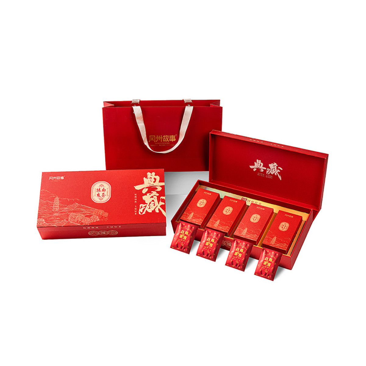 （巨邦佑）R+冈州故事陈皮白茶礼盒装160g 袋泡茶小袋装 新会陈皮白茶 白茶小圆片 茶叶礼盒40袋*4g