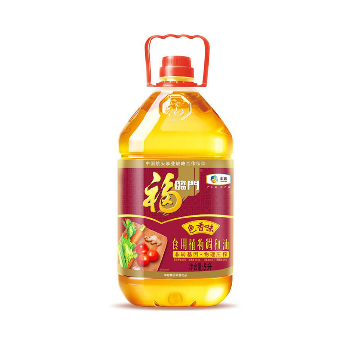 正大 （CP）福临门色香味食用植物调和油(非转）5L家用食用油炒菜煎炸【全国包邮】