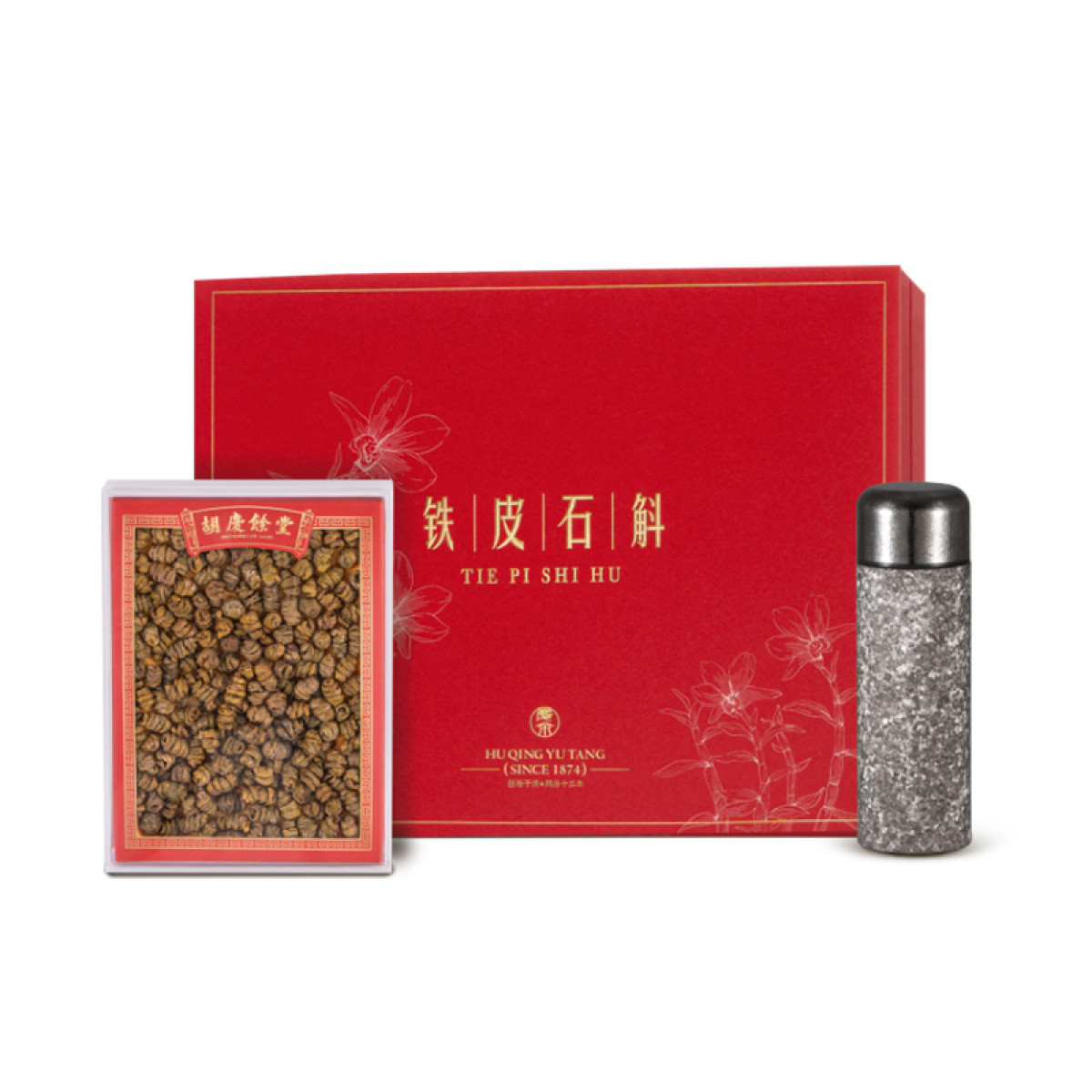 （巨邦佑）R+胡庆余堂铁皮石斛100g（钛杯）礼盒  正品铁皮石斛 实用高档礼盒套装 孝敬长辈 正宗