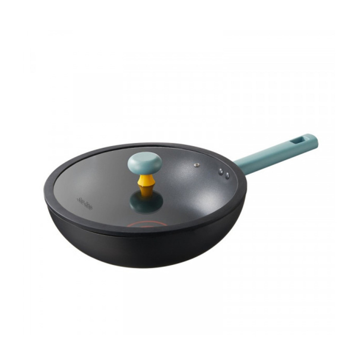 （世星阳光）+WY苏拉食光 北欧钛晶炒锅 30cm  SL-CL30G1 智能感温环 下厨更简单