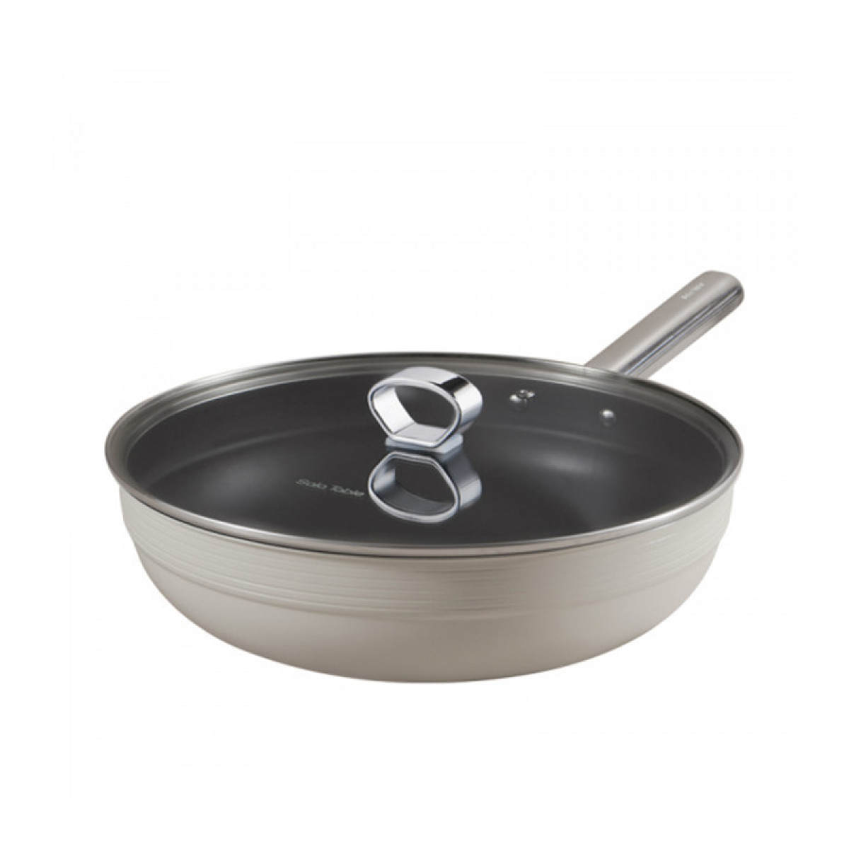 （世星阳光）+WY苏拉食光 琴有钛炒锅弦乐白32cm  SL-CG32E1 钛熔射不粘基层  聚能锅底 均匀速热 节能省时