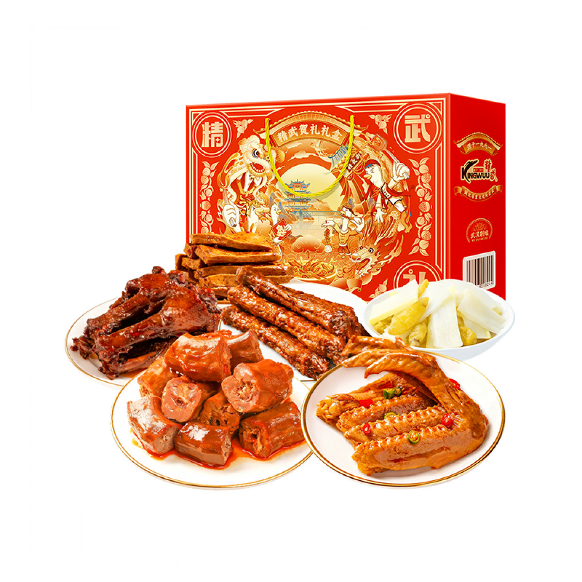 （中合誉品）精武荤素(贺礼)盒装1008g 混合6种口味