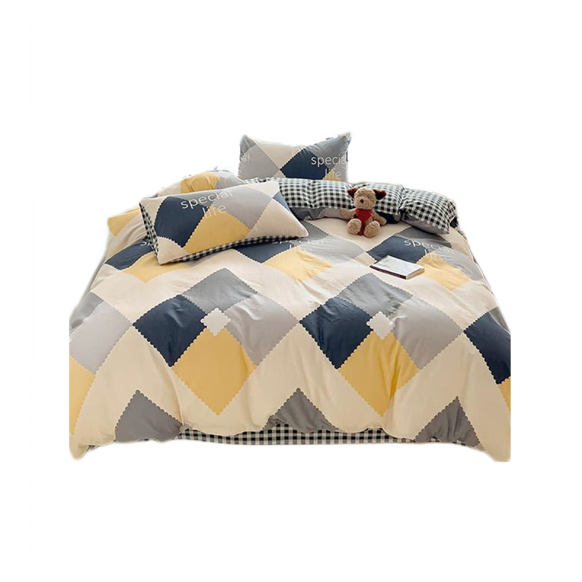 （中合誉品）纺王40s全棉四件套-青春记忆200*230cm 高精密蚕丝镂空四件套