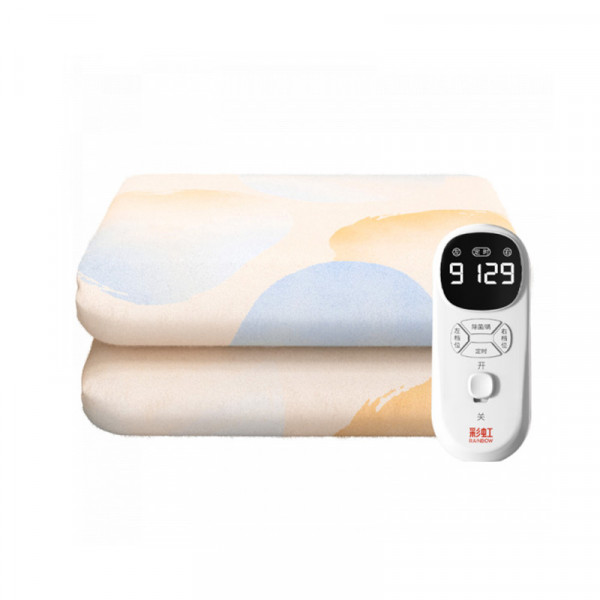 （世星阳光）+彩虹 T2018 彩虹全线路安全保护双控双温电热毯（特大宽幅化纤面料）1.8mx2.0m高温断电保护.舒适亲肤